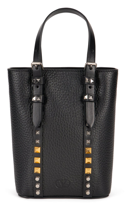 Rockstud bucket bag in leather BAGS