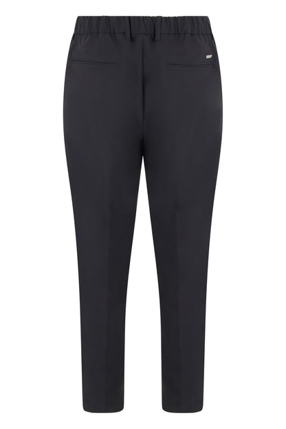 Trousers with crease and elastic waist RTW
