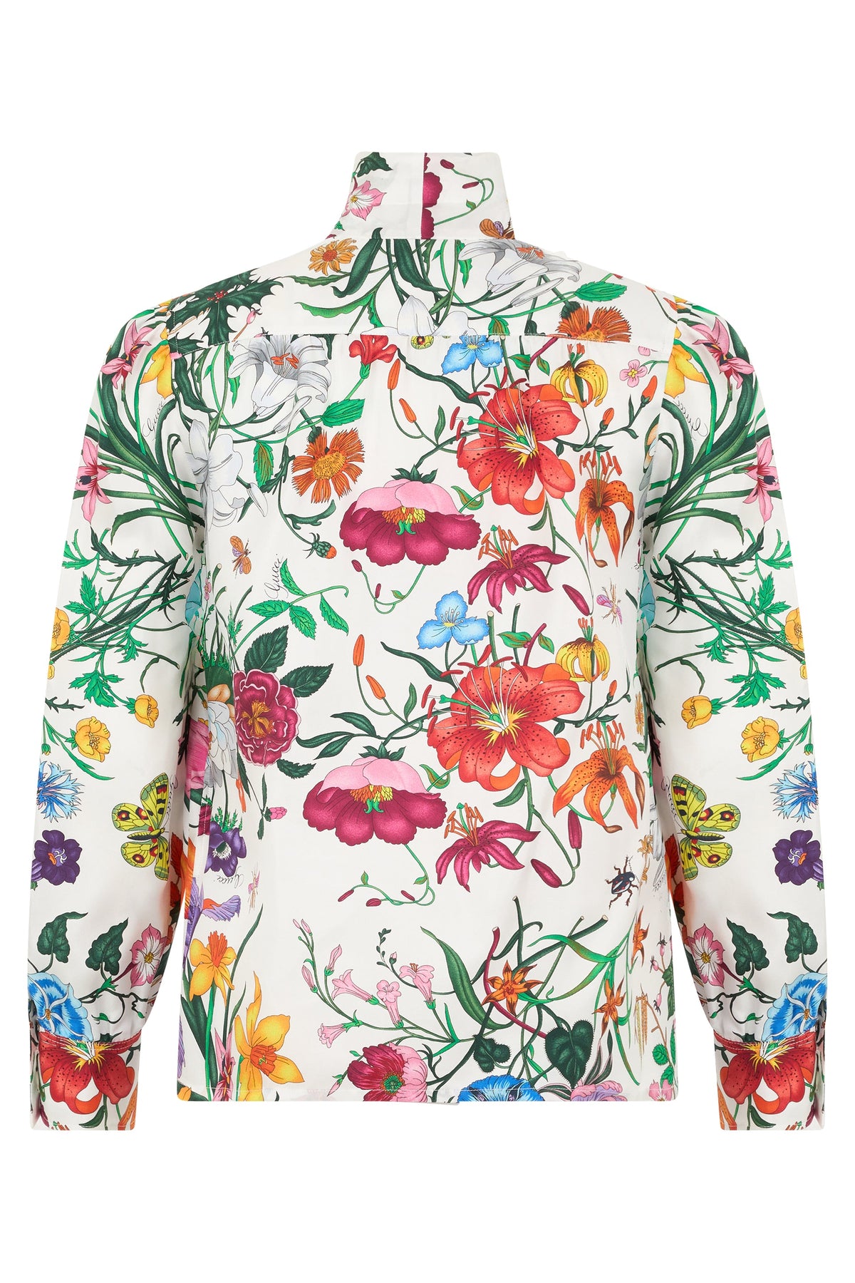 Silk twill shirt with floral print RTW