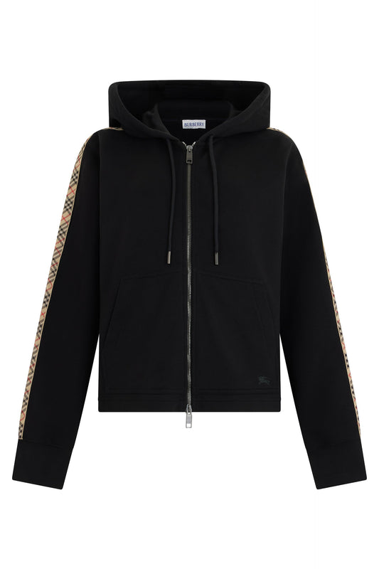Hoodie with check finish RTW