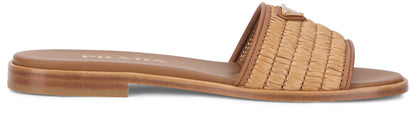 Raffia and leather ciabatta RTW