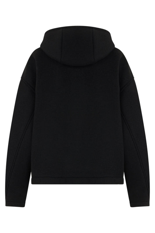 Hooded jacket in mixed wool RTW