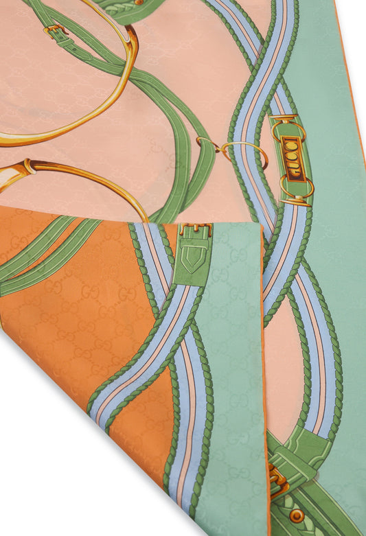 Silk jacquard printed scarf ACC