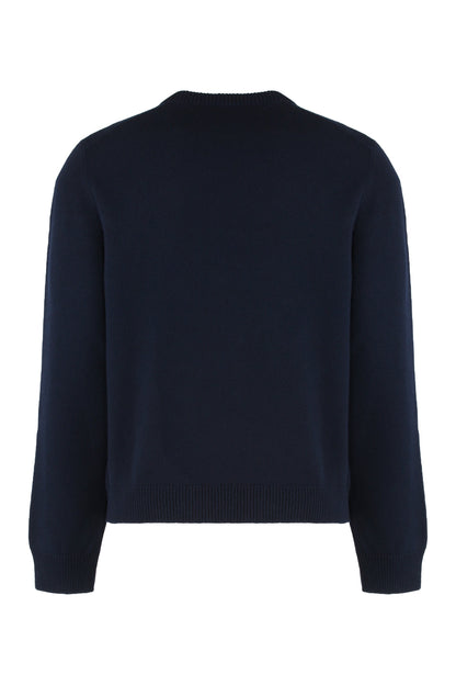 Wool sweater made with intarsia RTW