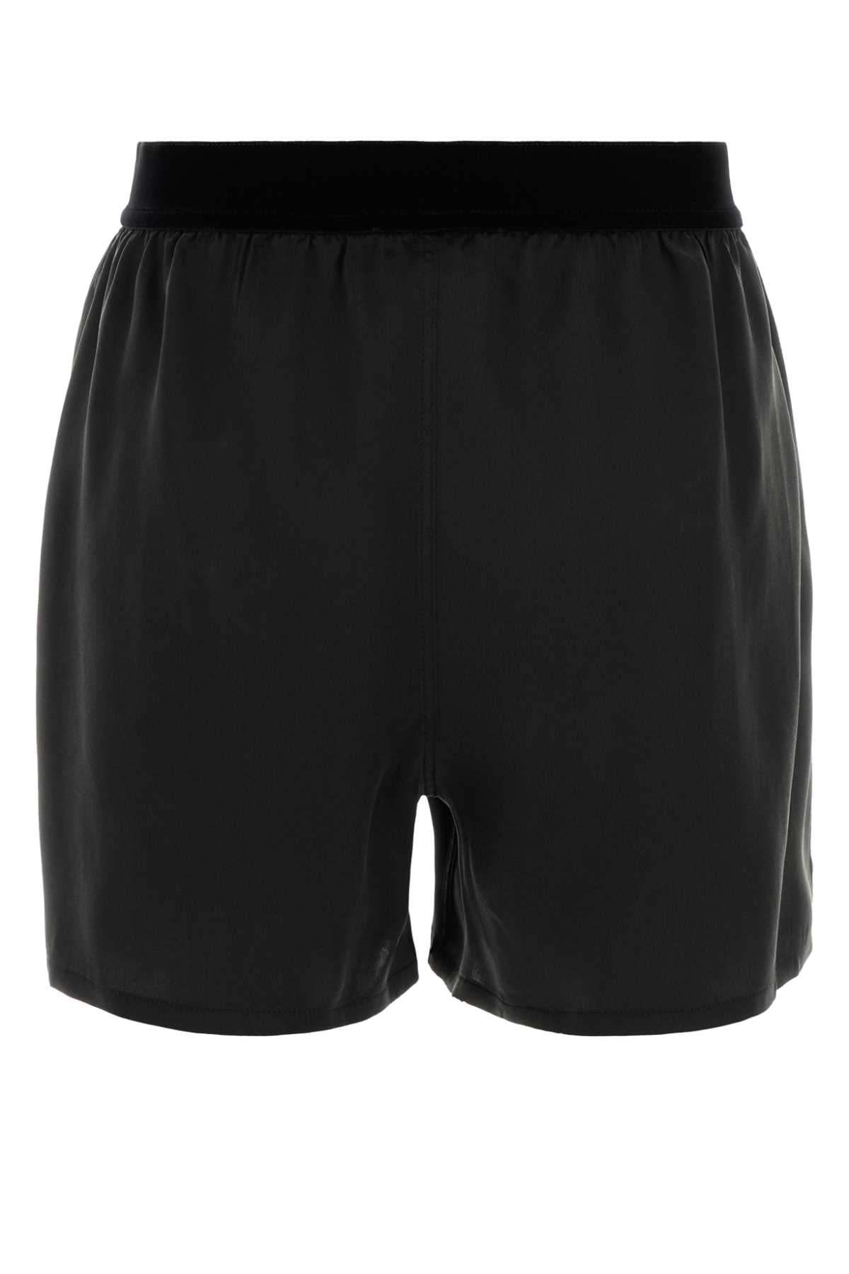 PEACH-FEEL SILK SATIN PJ SHORTS SHORTS