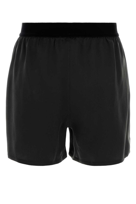 PEACH-FEEL SILK SATIN PJ SHORTS SHORTS