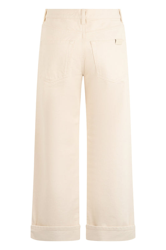 Cotton twill pants with cuff RTW