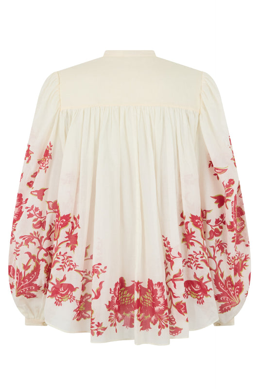 Cotton shirt with floral print RTW