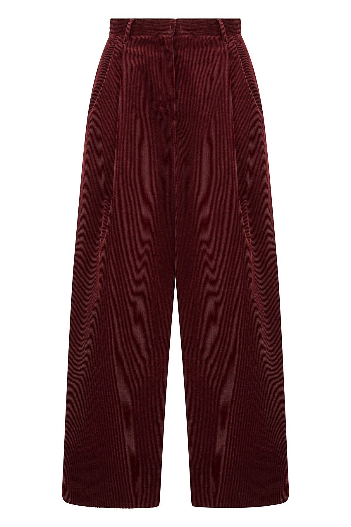 Wide-leg pants in ribbed fabric RTW