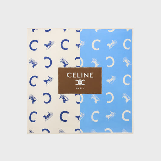 Celine 90x90cm square - OFFWHITEBLUESKY