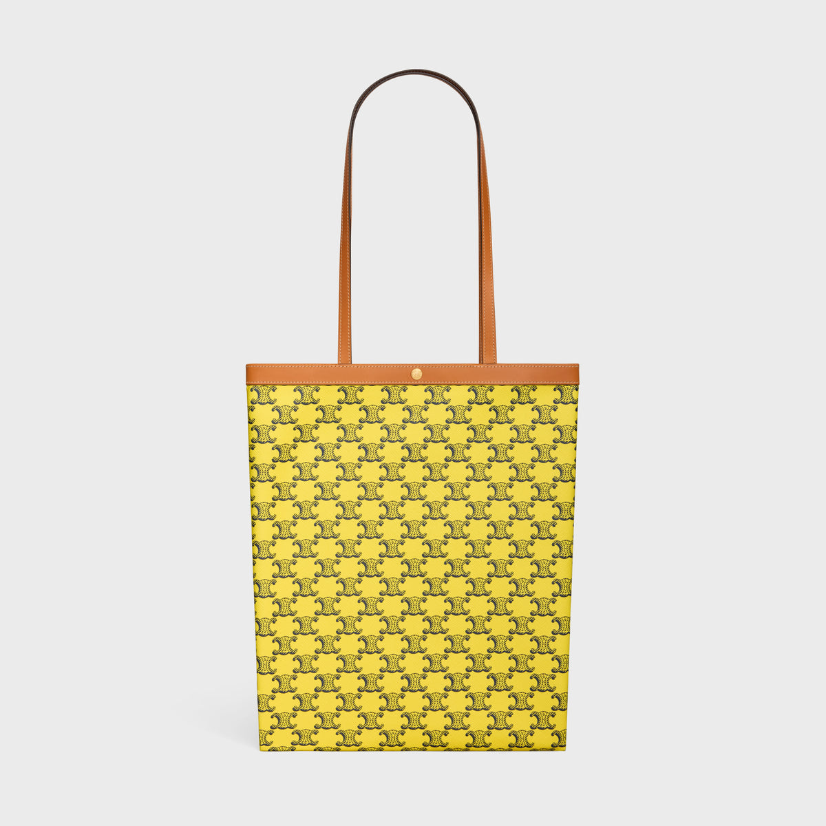 CELINE Flat medium fabric shopper triomphe