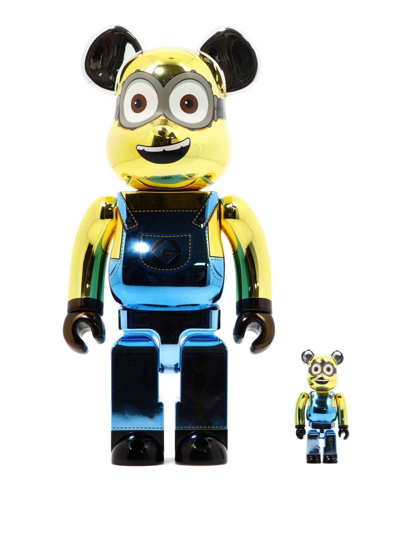 "Be@rbrick Dave Chrome" 100% and 400% toy Decorative accessories