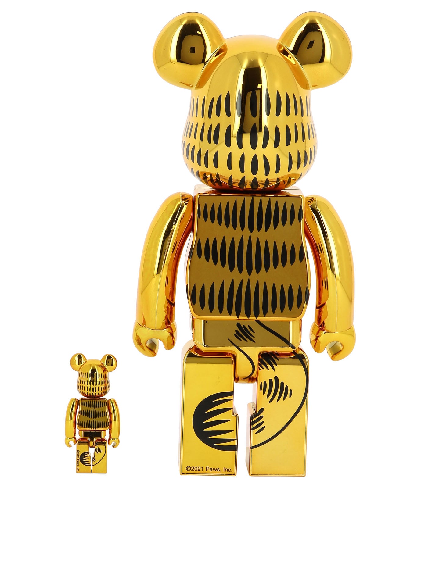 Medicom 100% + 400% Garfield Gold Chrome Be@rbrick Assorted Decorative accessories