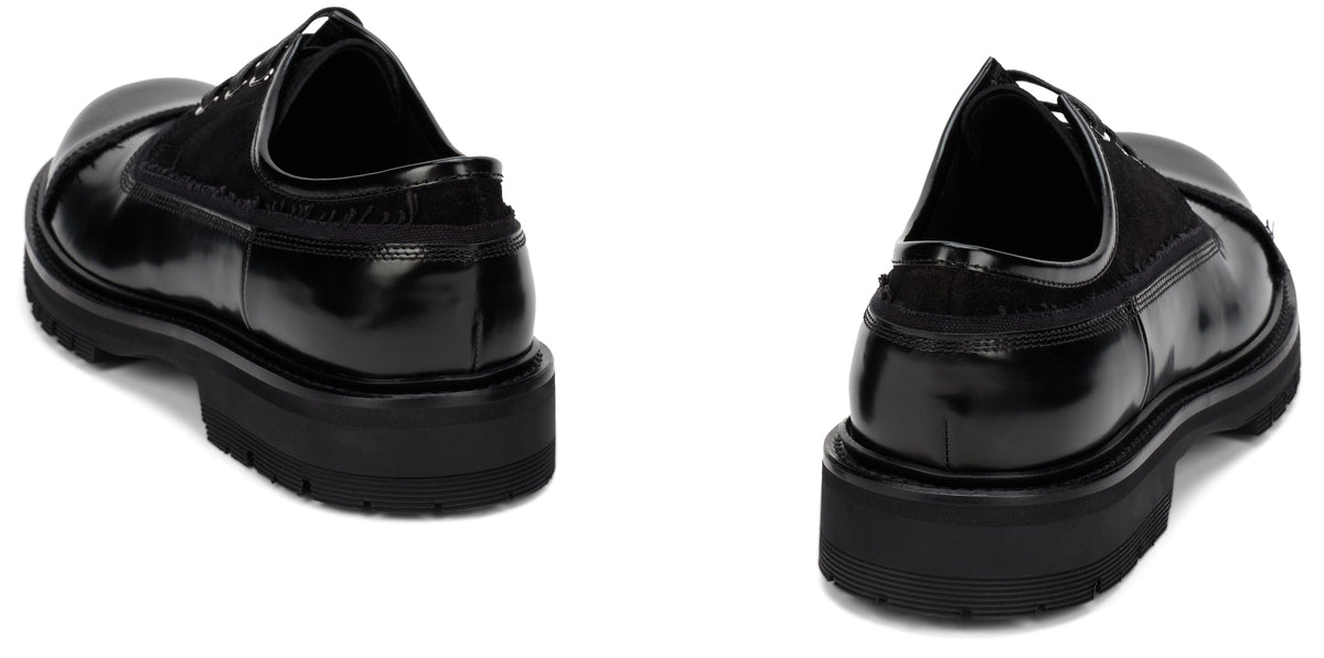 Leather and fabric shoes SHOES