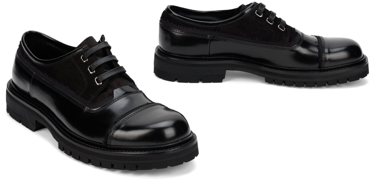 Leather and fabric shoes SHOES