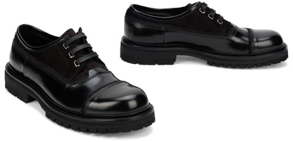 Leather and fabric shoes SHOES