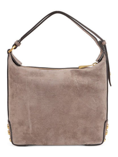 Metal Dots Mini Bag in suede BAGS