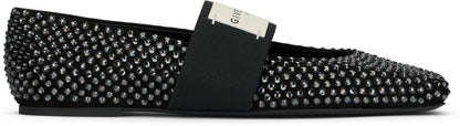 Sliced square ballerinas with rhinestones SHOES