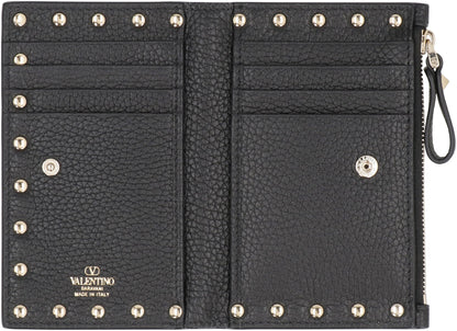 Valentino Garavani Rockstud leather card holder