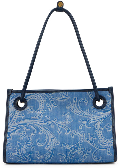 Medium shopper bag Eyes in denim jacquard BAGS