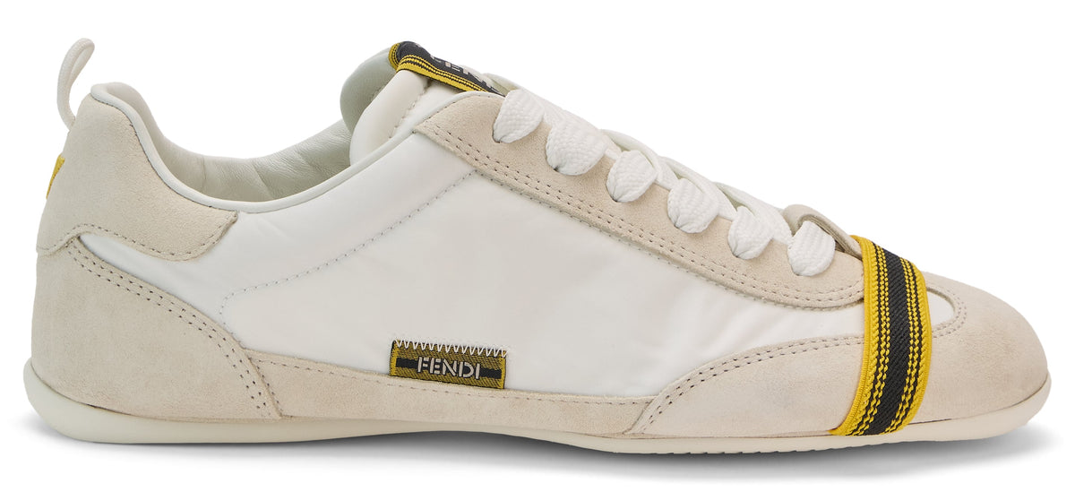Canvas sneakers with leather trim SHOES