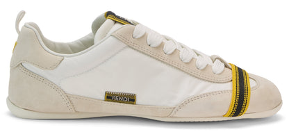 Canvas sneakers with leather trim SHOES