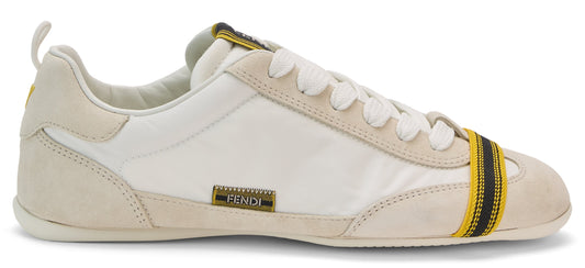 Canvas sneakers with leather trim SHOES