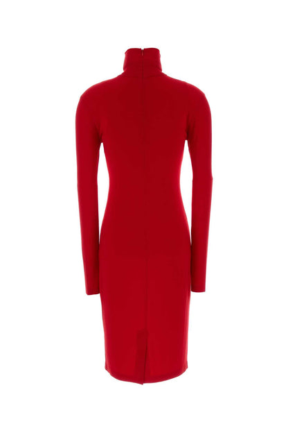 LONG SLEEVE TURTLENECK DRESS TO KNEE DRESSES