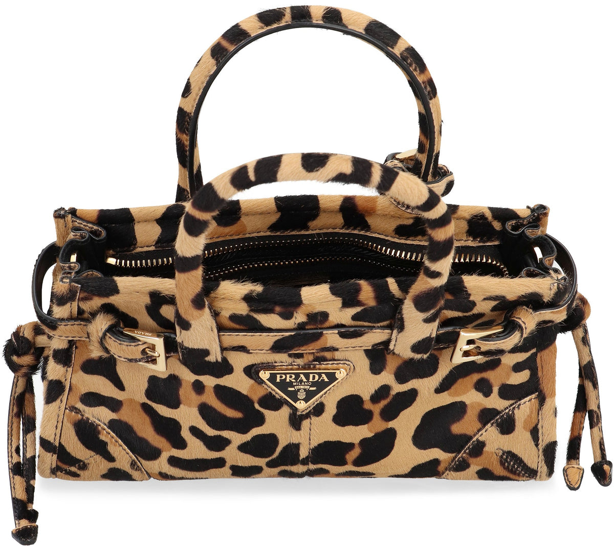 Prada Bonnie mini handbag in printed leather BAGS