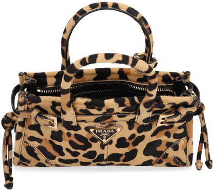 Prada Bonnie mini handbag in printed leather BAGS