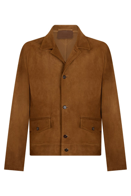 Short jacket in suede leather RTW