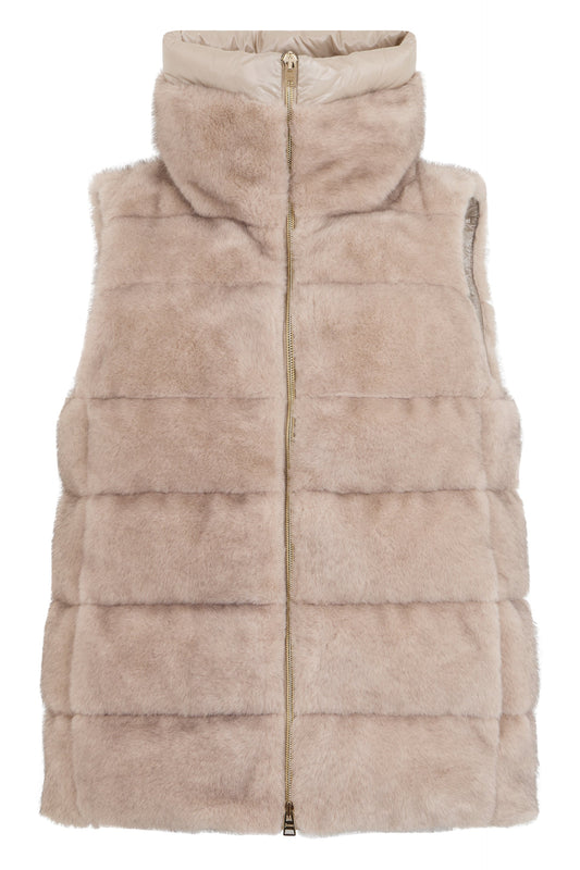 Padded gilet with synthetic fur RTW