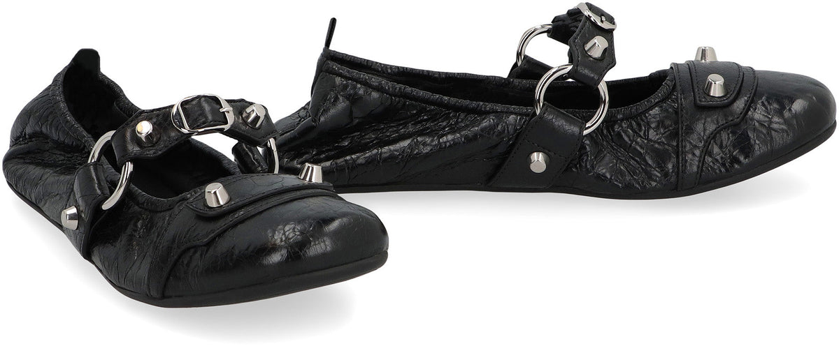 Balenciaga City Leather ballet flats