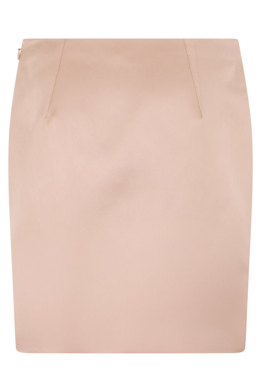 Short Fitted Skirt in Duchesse Satin RTW