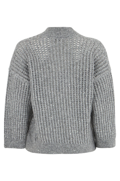 Lace sweater with sequins RTW