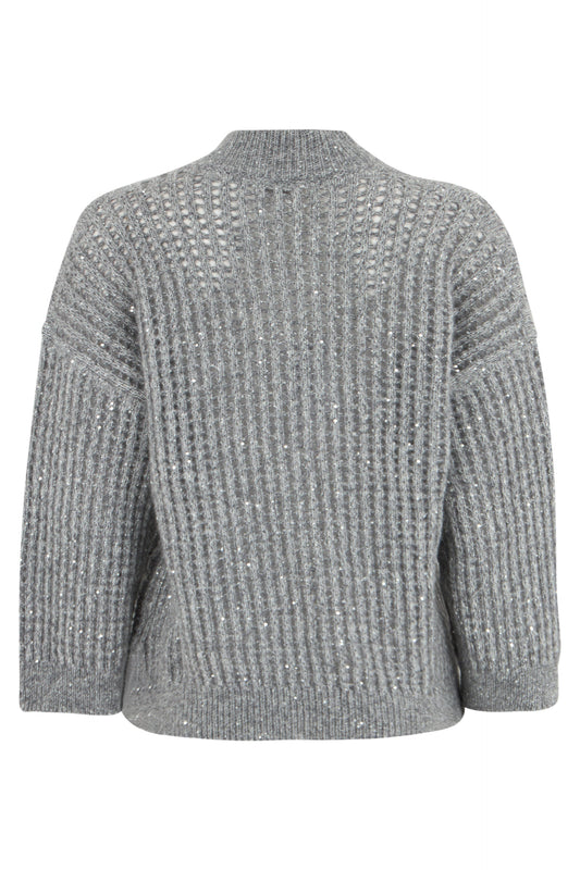 Lace sweater with sequins RTW