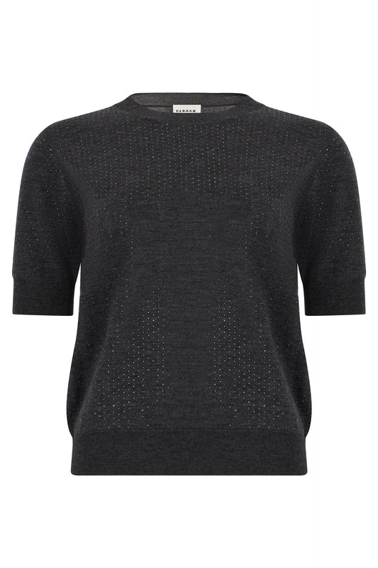 Short sleeve sweater with rhinestones RTW
