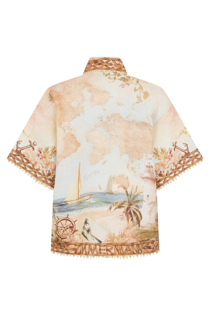 Zimmermann Printed linen shirt