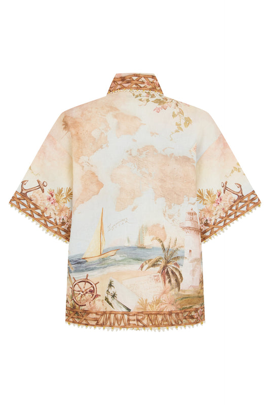 Zimmermann Printed linen shirt