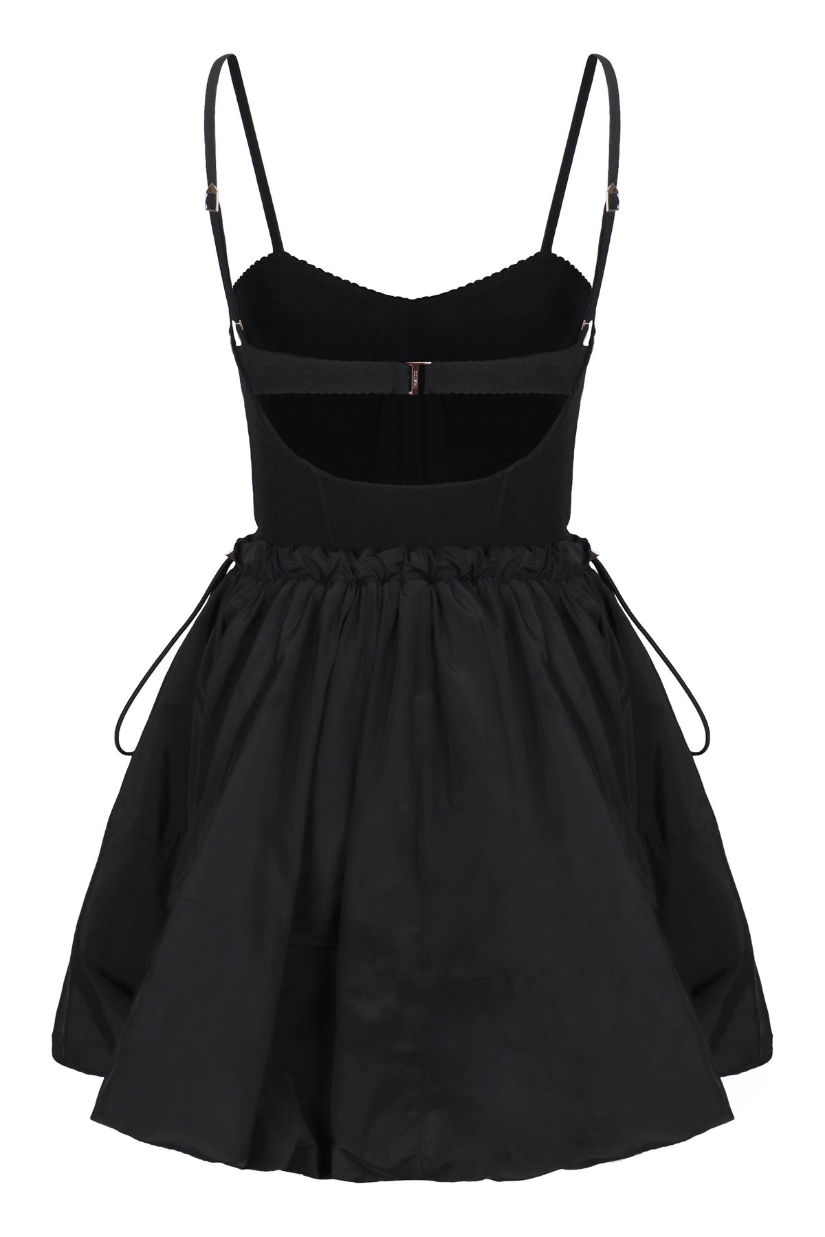 Mini dress in black taffeta RTW
