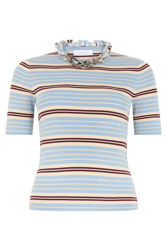 Ribbed T-Shirt with chain RTW