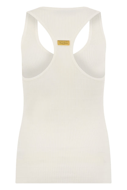 Ribbed tank top with buttons RTW