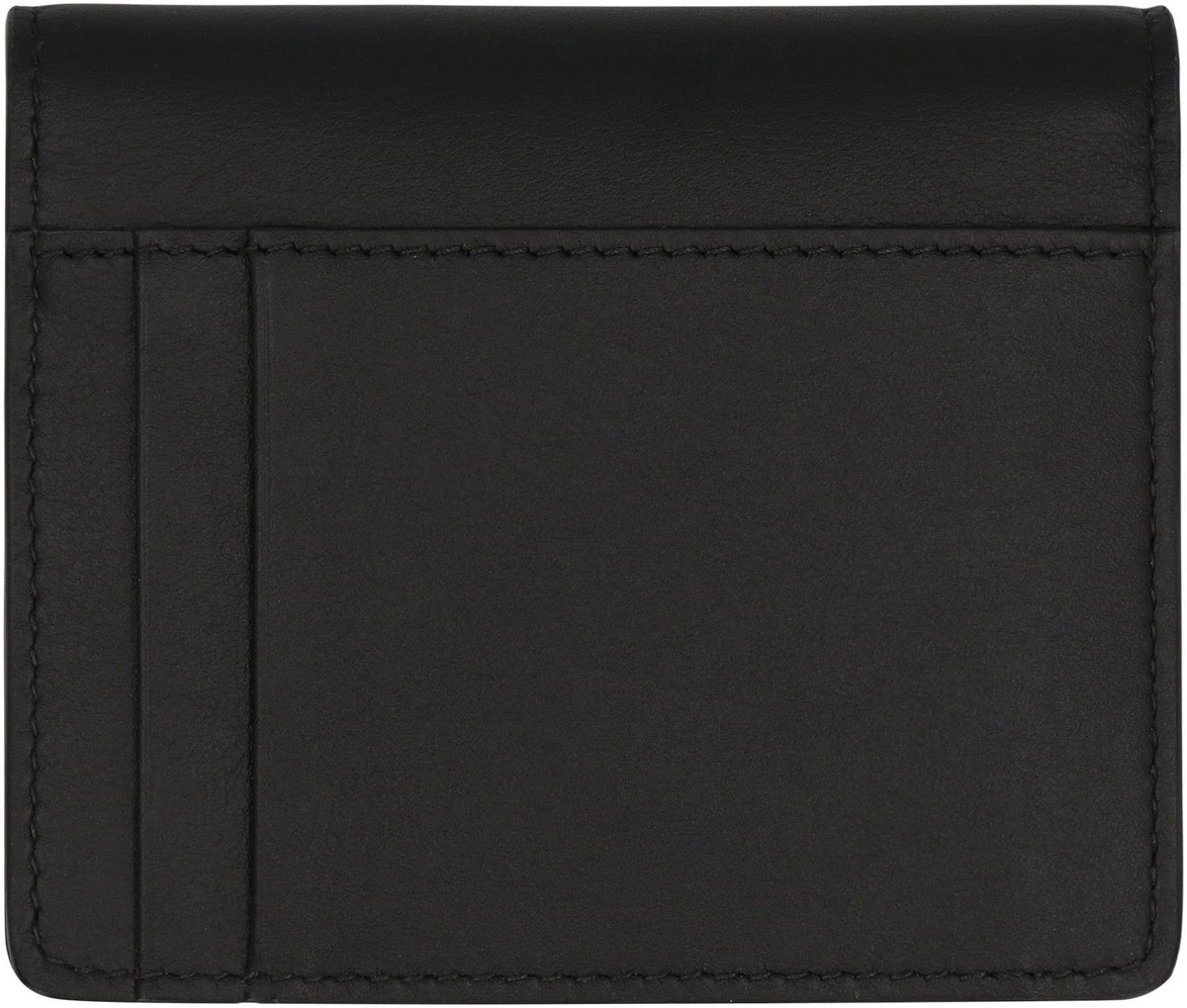 Calfskin leather wallet with logo ACC