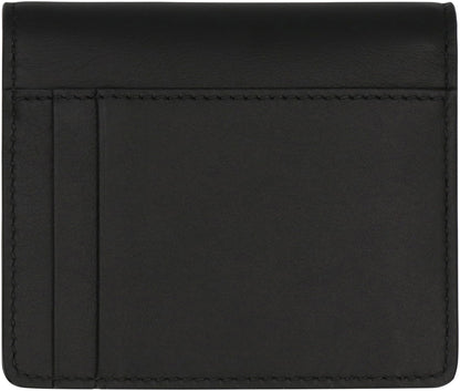 Calfskin leather wallet with logo ACC