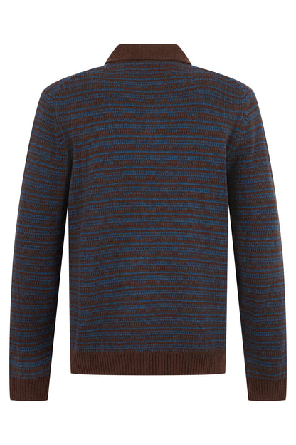 Sweater with polo collar in wool RTW