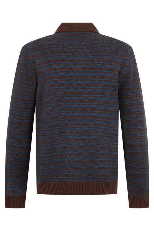 Sweater with polo collar in wool RTW