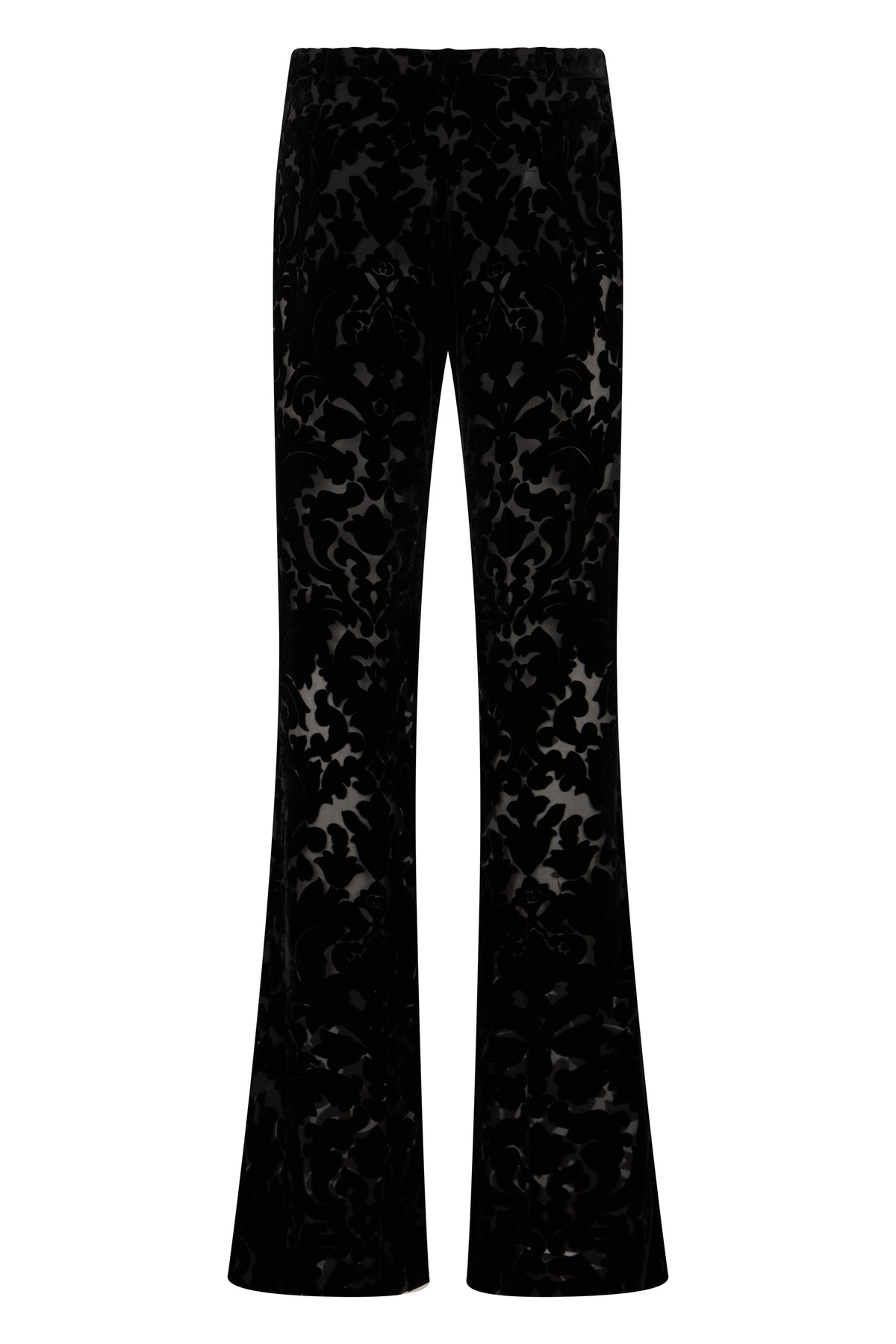 Velour pants with floral print RTW