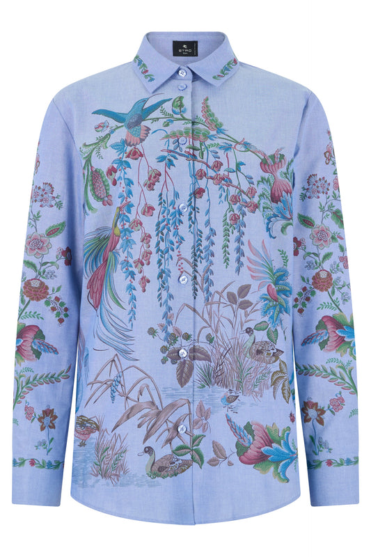 Printed cotton Oxford shirt RTW