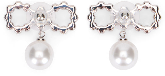 Earrings with bow and pearl RTW
