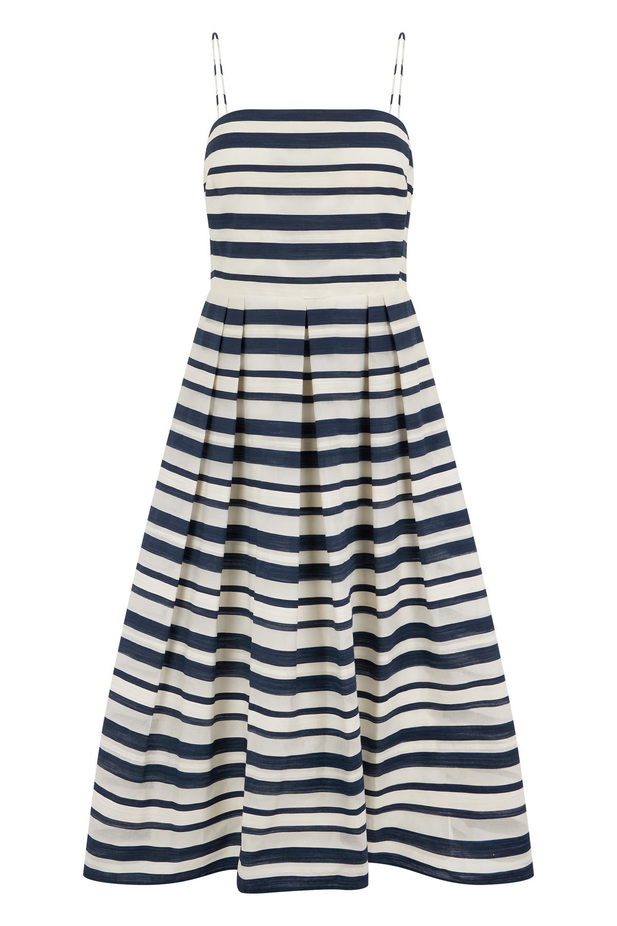 Midi dress in cotton blend with stripes RTW